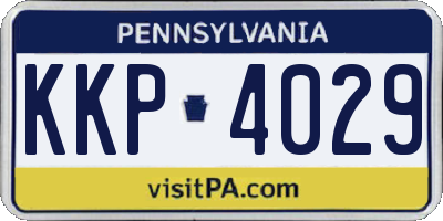 PA license plate KKP4029