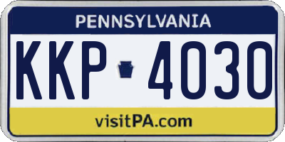 PA license plate KKP4030
