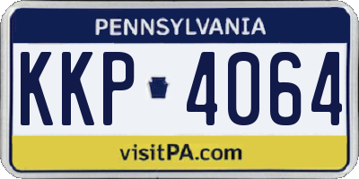 PA license plate KKP4064