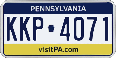 PA license plate KKP4071