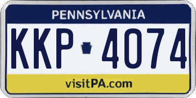 PA license plate KKP4074