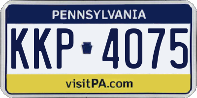 PA license plate KKP4075