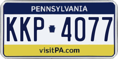 PA license plate KKP4077