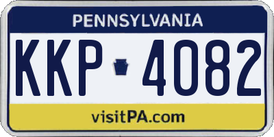 PA license plate KKP4082