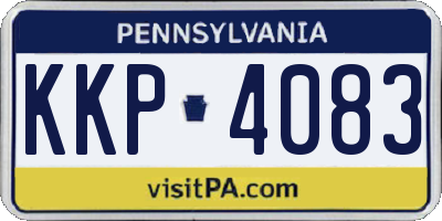 PA license plate KKP4083