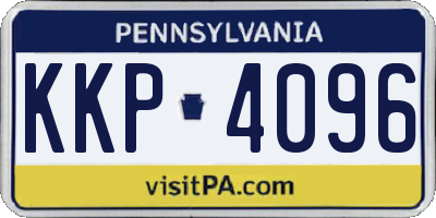 PA license plate KKP4096