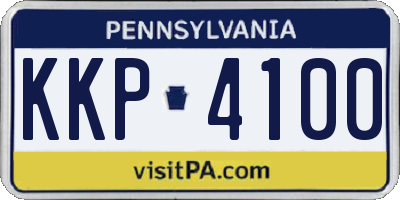 PA license plate KKP4100