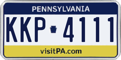 PA license plate KKP4111