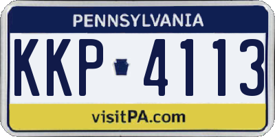 PA license plate KKP4113
