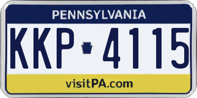 PA license plate KKP4115