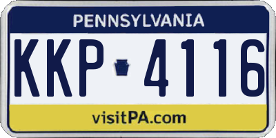 PA license plate KKP4116