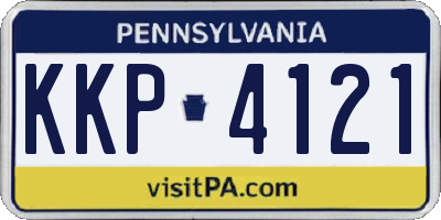 PA license plate KKP4121