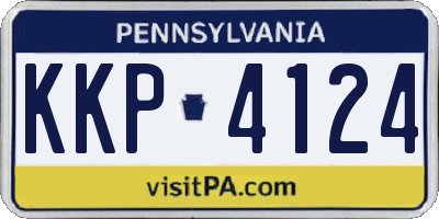 PA license plate KKP4124