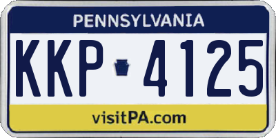 PA license plate KKP4125
