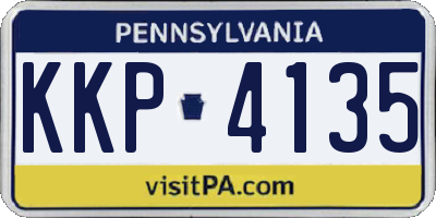 PA license plate KKP4135