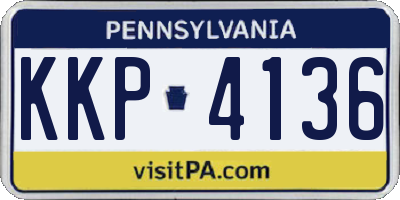 PA license plate KKP4136