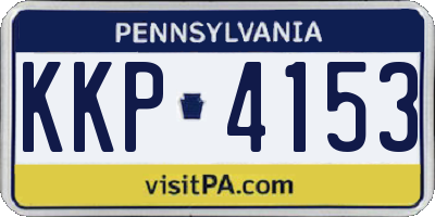PA license plate KKP4153
