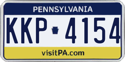 PA license plate KKP4154