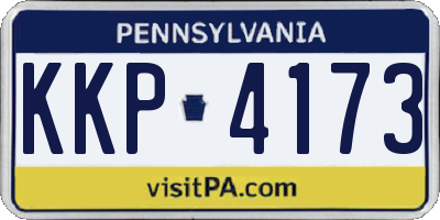 PA license plate KKP4173