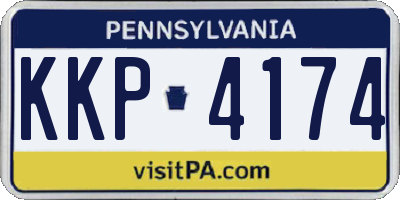 PA license plate KKP4174