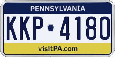 PA license plate KKP4180