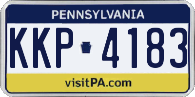 PA license plate KKP4183