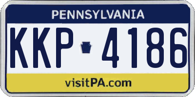 PA license plate KKP4186