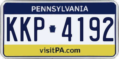 PA license plate KKP4192