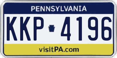 PA license plate KKP4196
