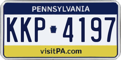 PA license plate KKP4197