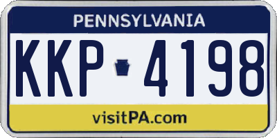 PA license plate KKP4198