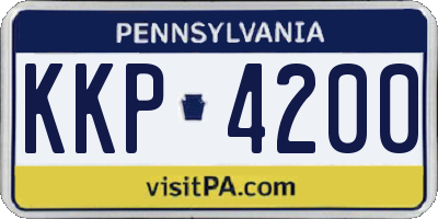 PA license plate KKP4200