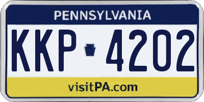 PA license plate KKP4202