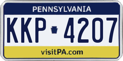 PA license plate KKP4207