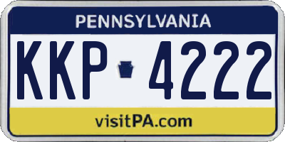PA license plate KKP4222