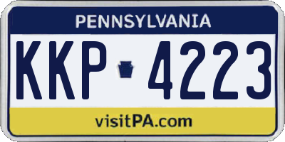 PA license plate KKP4223
