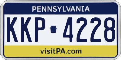 PA license plate KKP4228