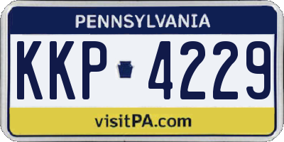 PA license plate KKP4229