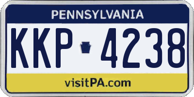 PA license plate KKP4238