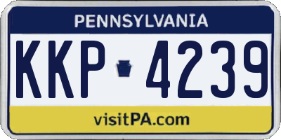 PA license plate KKP4239