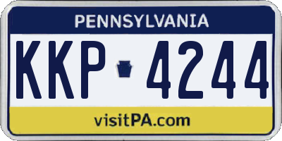 PA license plate KKP4244