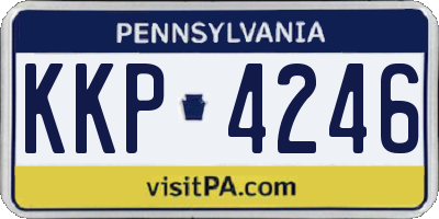 PA license plate KKP4246
