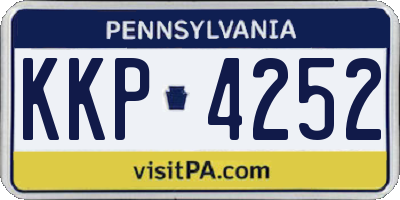 PA license plate KKP4252