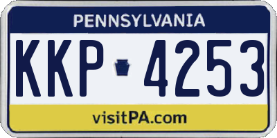PA license plate KKP4253