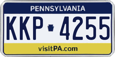 PA license plate KKP4255