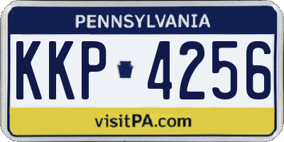 PA license plate KKP4256