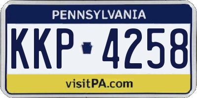 PA license plate KKP4258