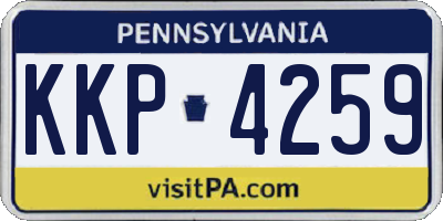 PA license plate KKP4259