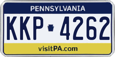 PA license plate KKP4262