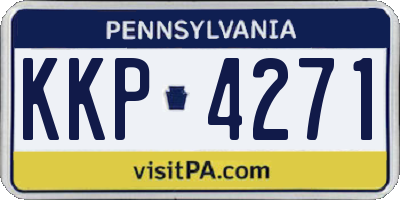PA license plate KKP4271